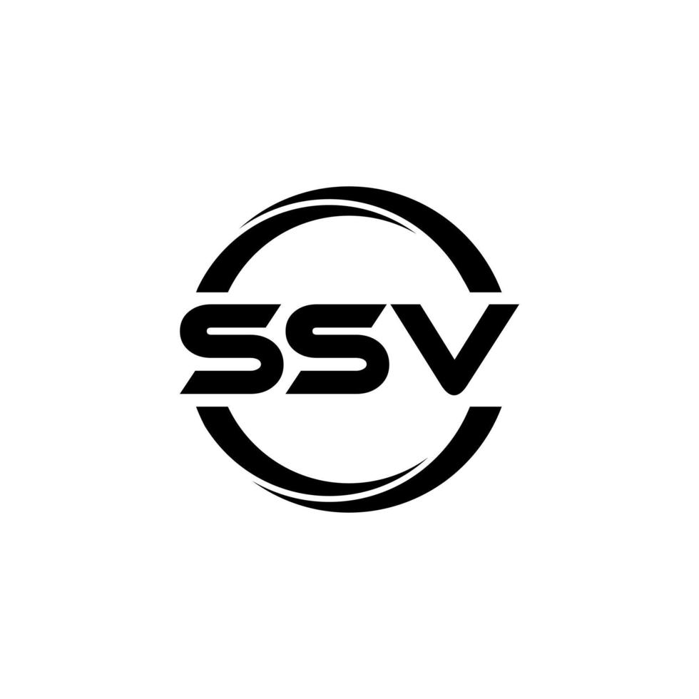 design de logotipo de carta ssv na ilustração. logotipo vetorial, desenhos de caligrafia para logotipo, pôster, convite, etc. vetor