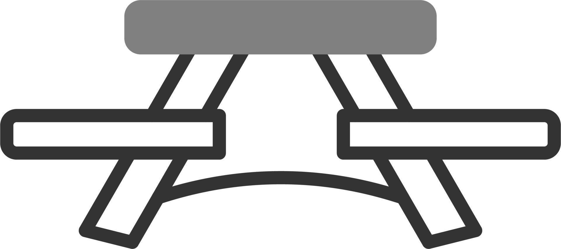 ícone de vetor de mesa de piquenique