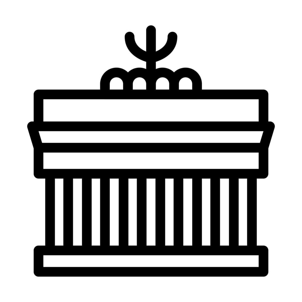 design do ícone do portão de brandemburgo vetor