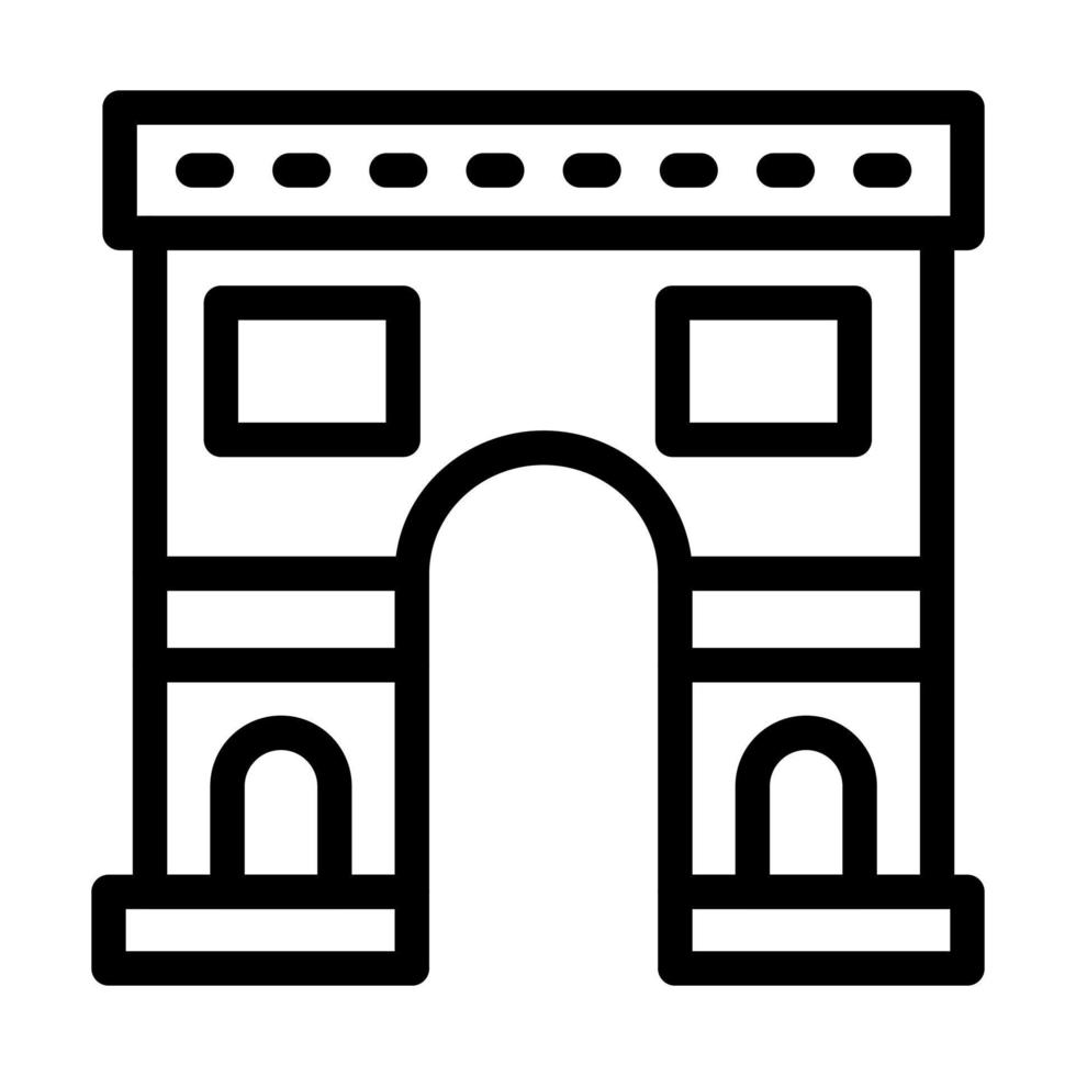 design do ícone do arco do triunfo vetor