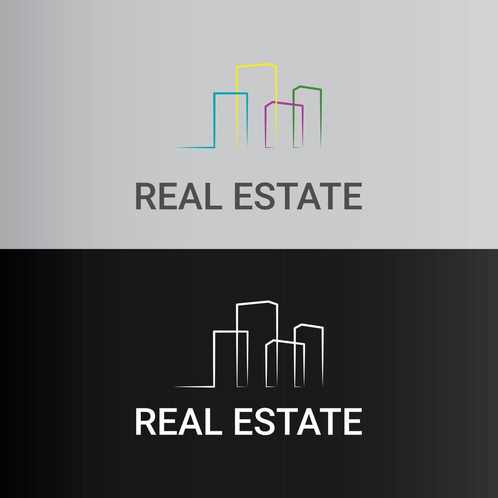 vetor logotipo de cores imobiliárias