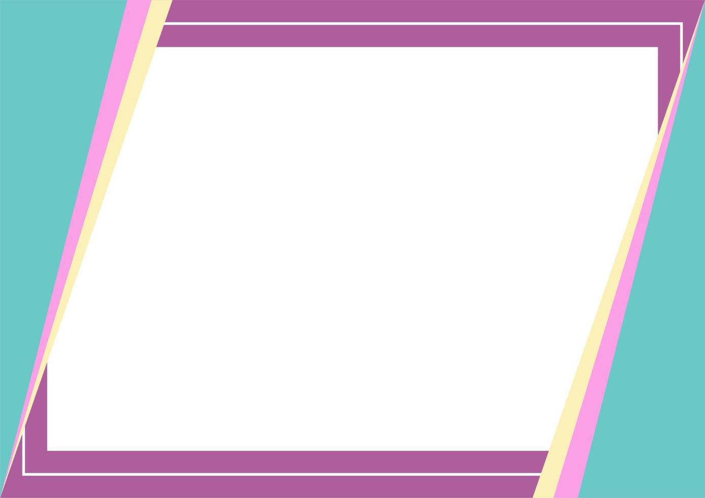 cor de fundo violeta, rosa, verde, amarelo com forma de linha de listra. adequado para postagem em mídia social e anúncios na Internet na web. layout do modelo. quadro, fronteira para texto, imagem, propaganda. espaço vazio vetor