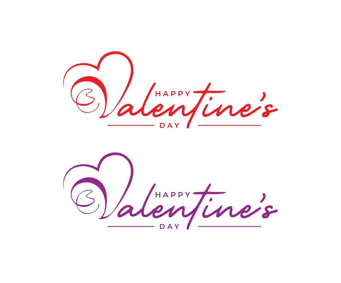 moderno logotipo de feliz dia dos namorados de cor vermelha e rosa, feliz dia dos namorados com amor, design de logotipo de vetor de amor.