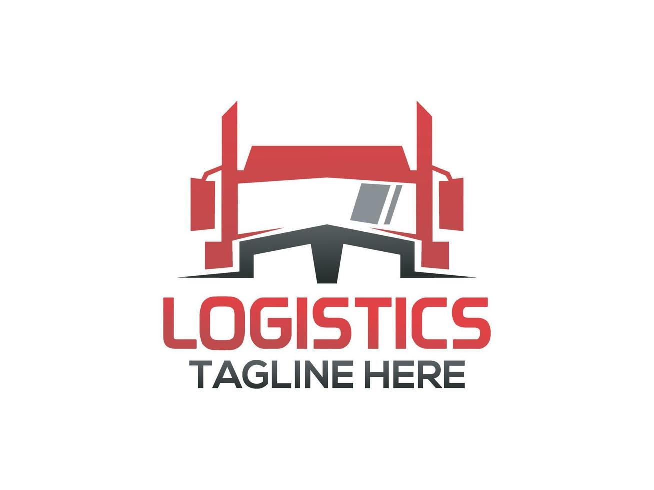 modelo de vetor de design de logotipo de caminhão logístico de transporte expresso