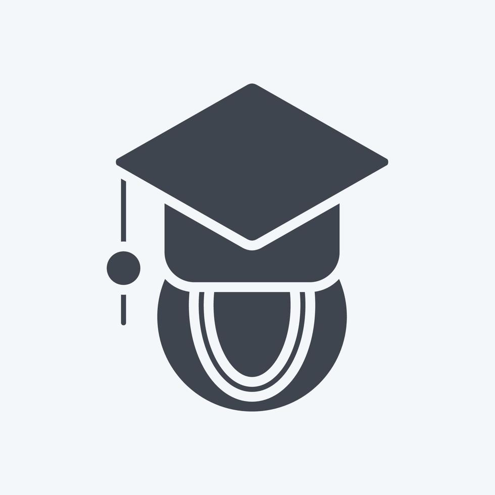 ícone educação global. relacionado ao símbolo de educação. estilo glifo. design simples editável. ilustração simples vetor
