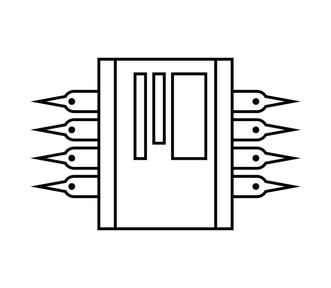 ilustração vetorial de microcircuito linear vetor