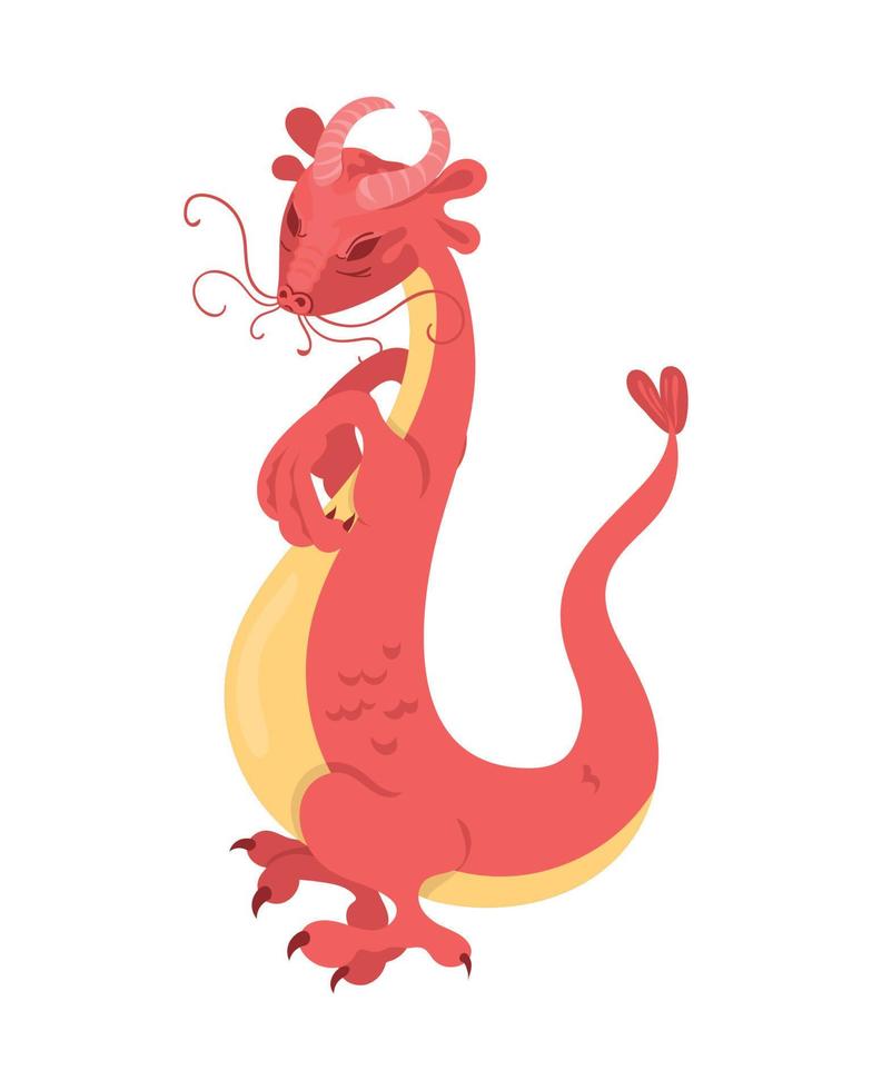 ilustração vetorial de dragões de desenho animado vetor