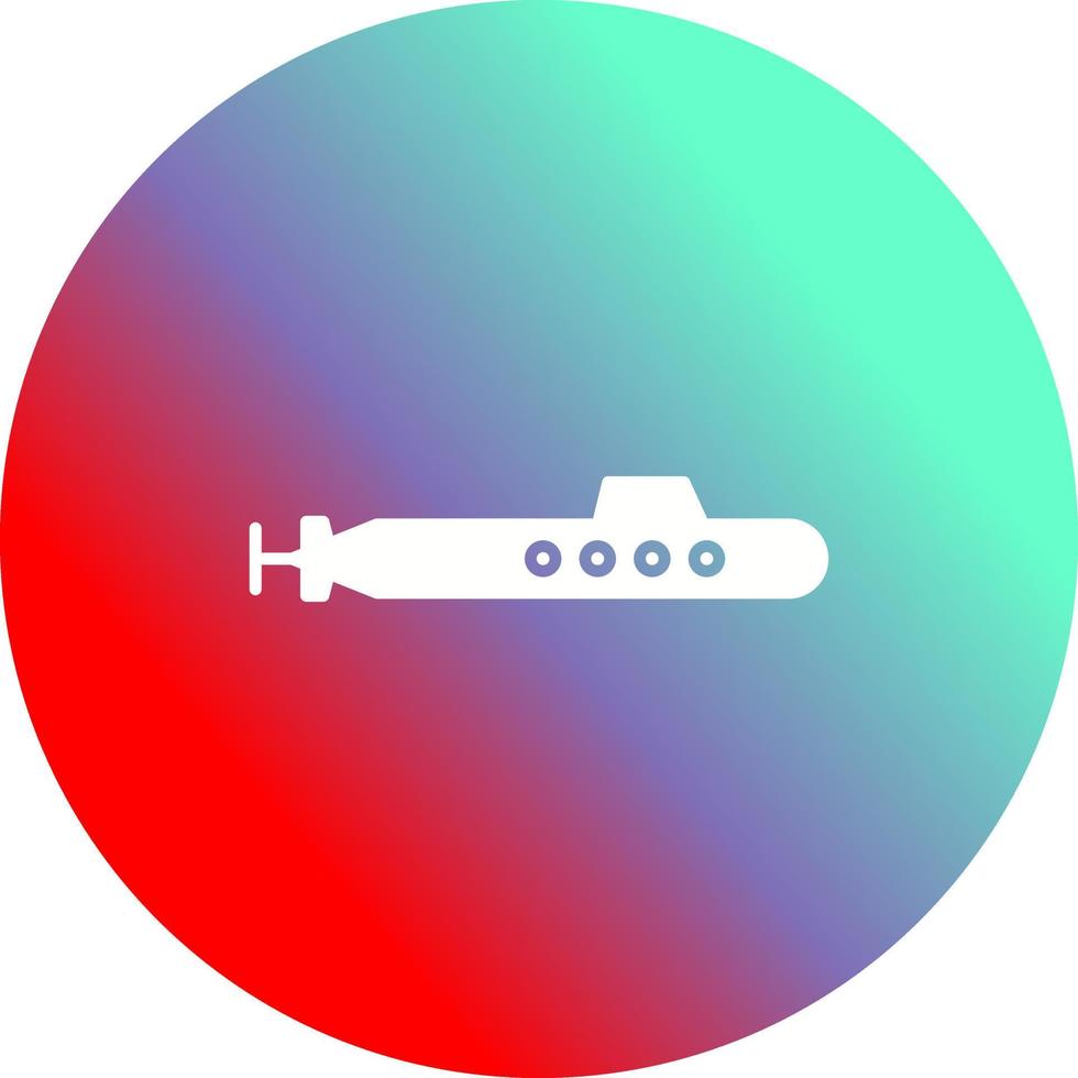 ícone de vetor submarino