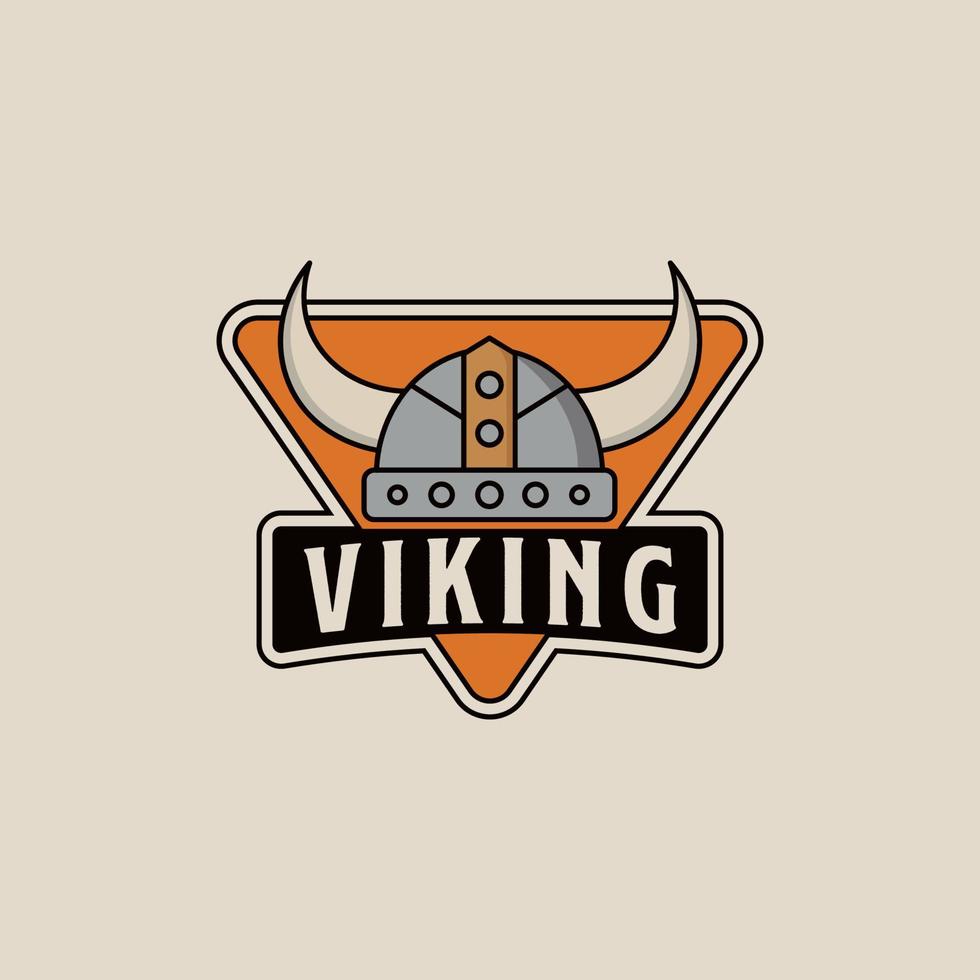 ilustração em vetor design de logotipo de capacete viking.