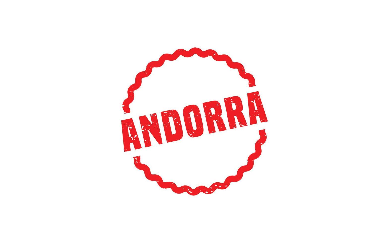 borracha de carimbo andorra com estilo grunge em fundo branco vetor