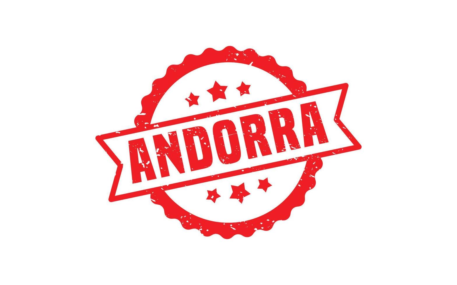 borracha de carimbo andorra com estilo grunge em fundo branco vetor