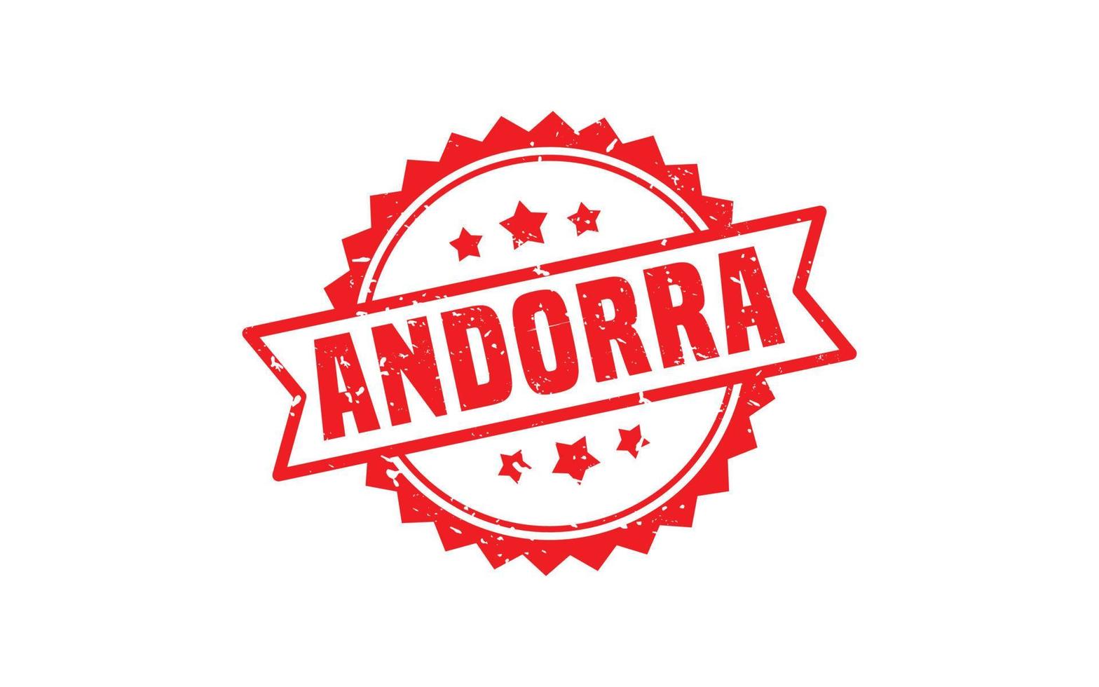 borracha de carimbo andorra com estilo grunge em fundo branco vetor