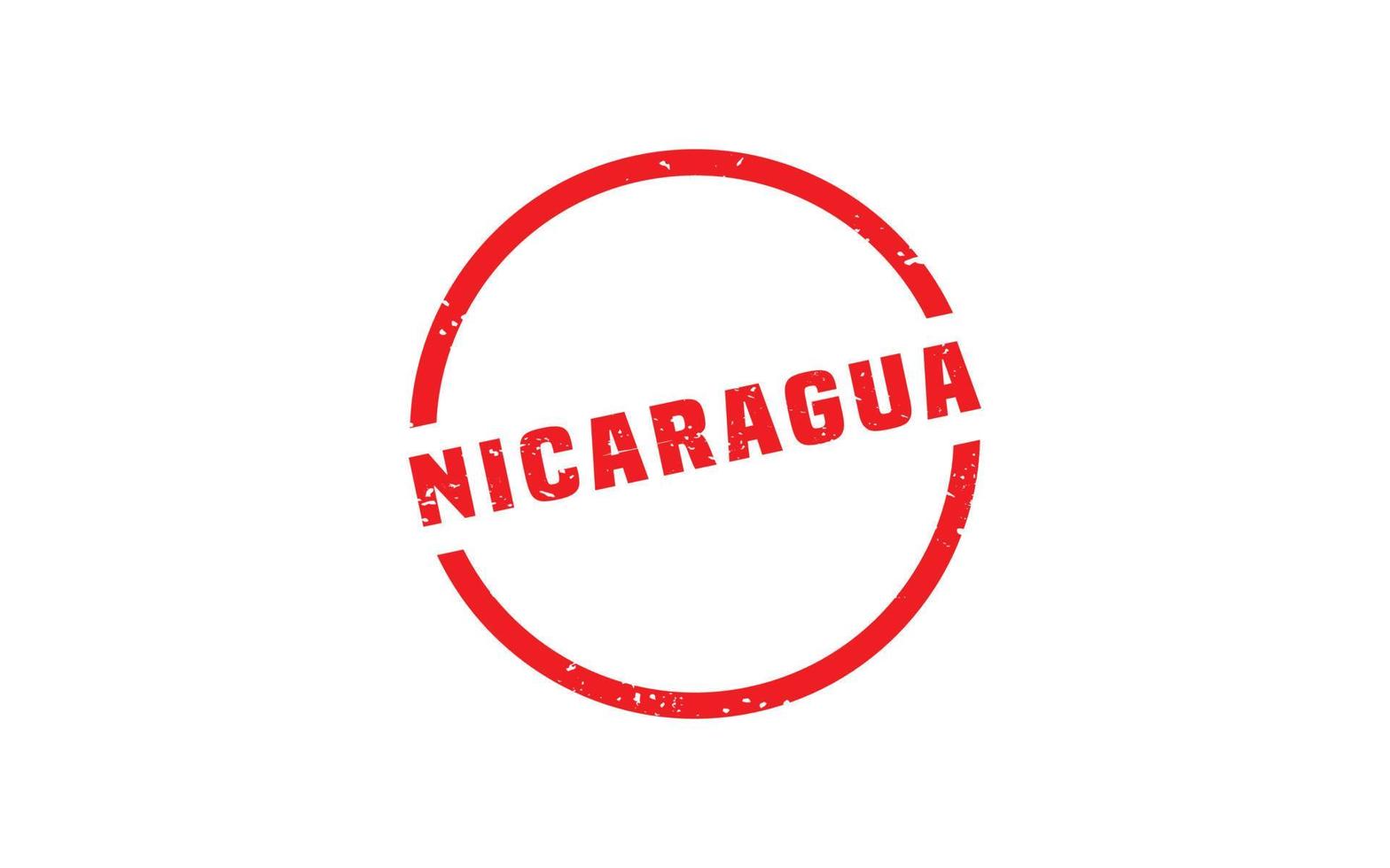 borracha de carimbo da Nicarágua com estilo grunge em fundo branco vetor