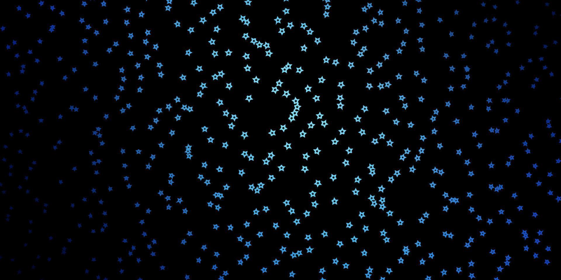 padrão de vetor azul escuro com estrelas abstratas.