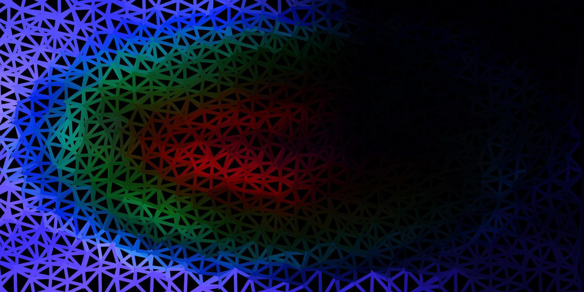 layout de triângulo poli vetor multicolorido escuro.