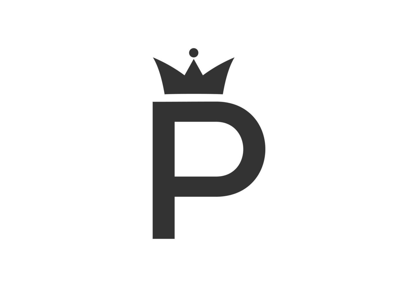 modelo de design de logotipo letra p, ilustração vetorial vetor