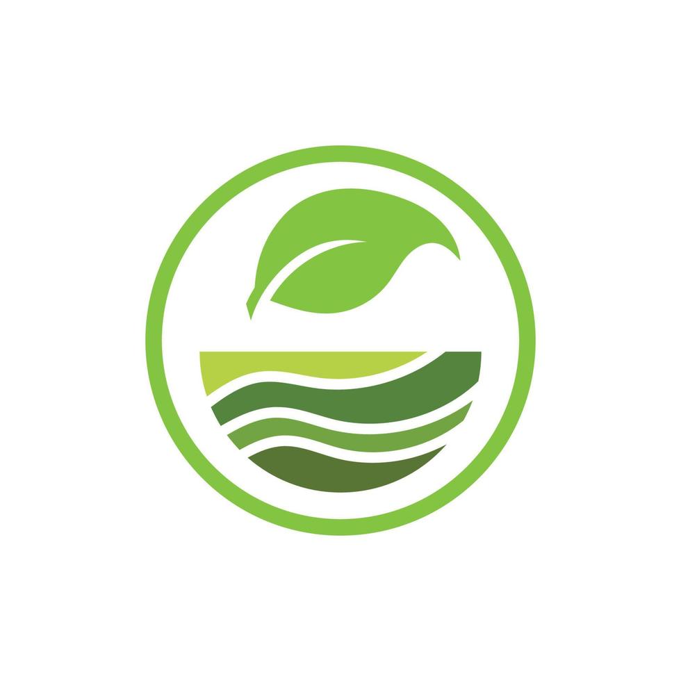 logotipo e símbolo da planta natural vetor