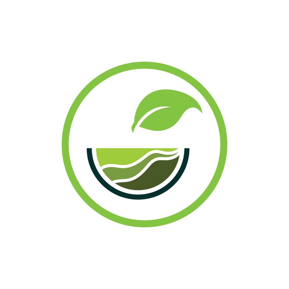 logotipo e símbolo da planta natural vetor