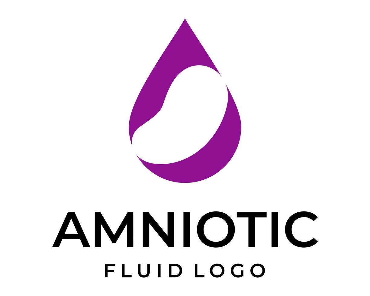 design de logotipo de obstetra de líquido amniótico. vetor