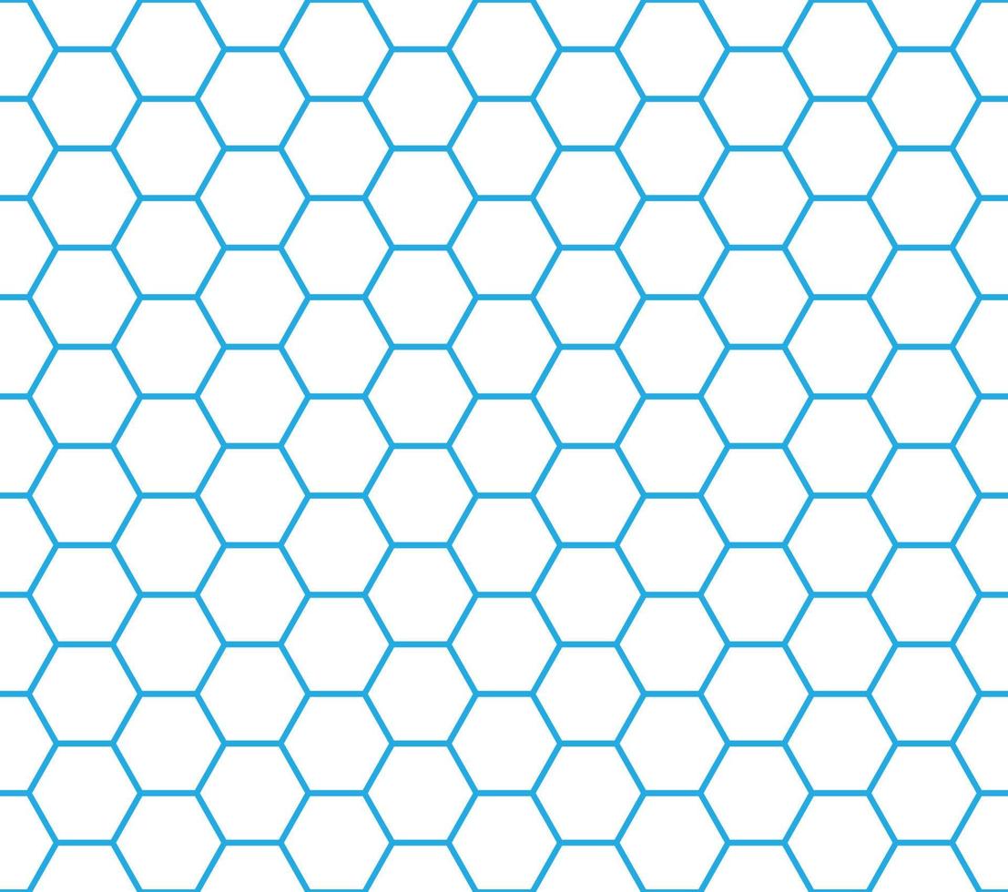 padrão de favo de mel sem costura azul e branco vetor