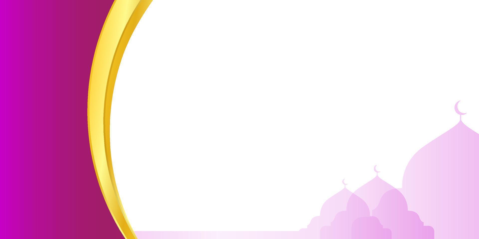 fundo de banner islâmico minimalista simples vetor