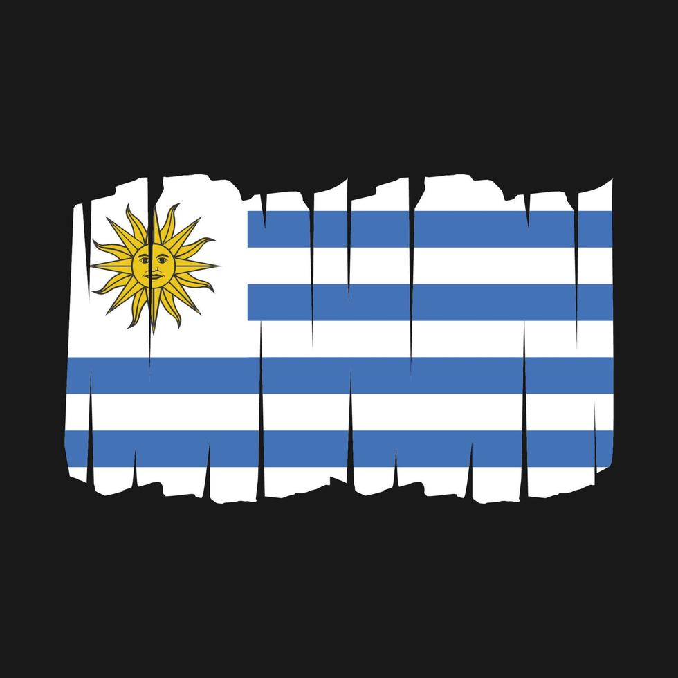 escova de bandeira do uruguai vetor