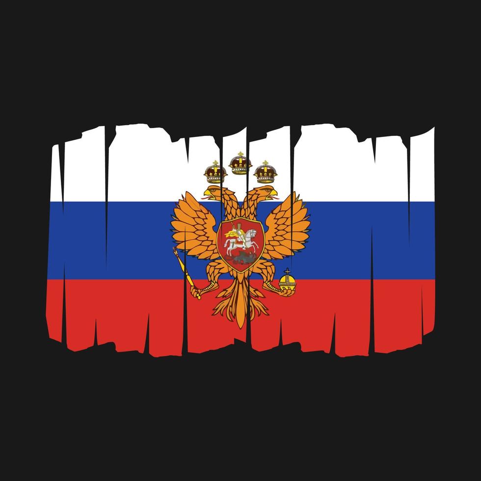 escova de bandeira da rússia vetor