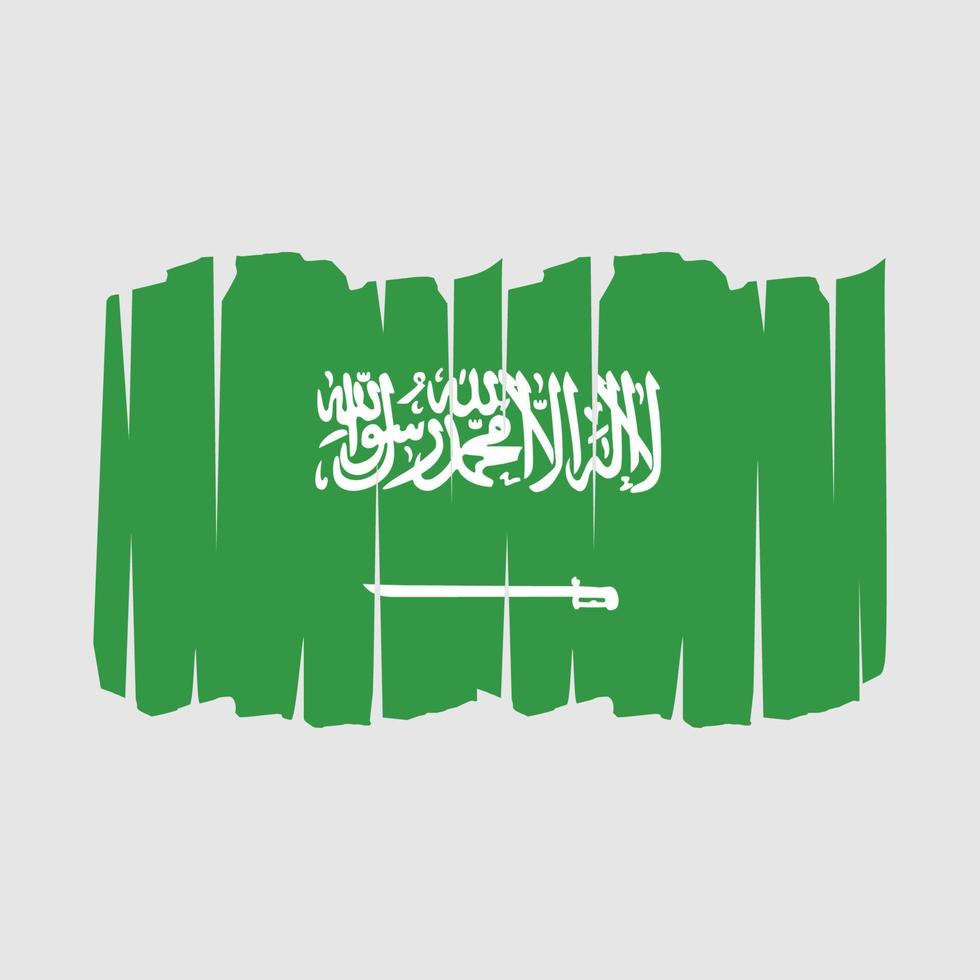 escova de bandeira da arábia saudita vetor