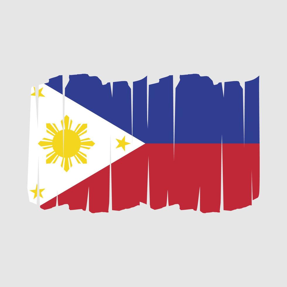 pincel de bandeira filipinas vetor