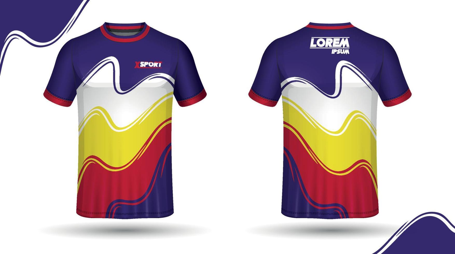 design de camisa de futebol para sublimação, design de camiseta esportiva vetor