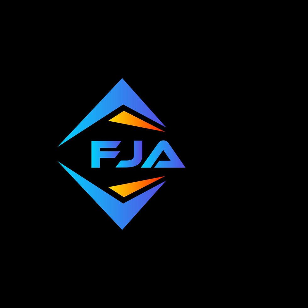 design de logotipo de tecnologia abstrata fja em fundo branco. conceito criativo do logotipo da carta inicial fja. vetor