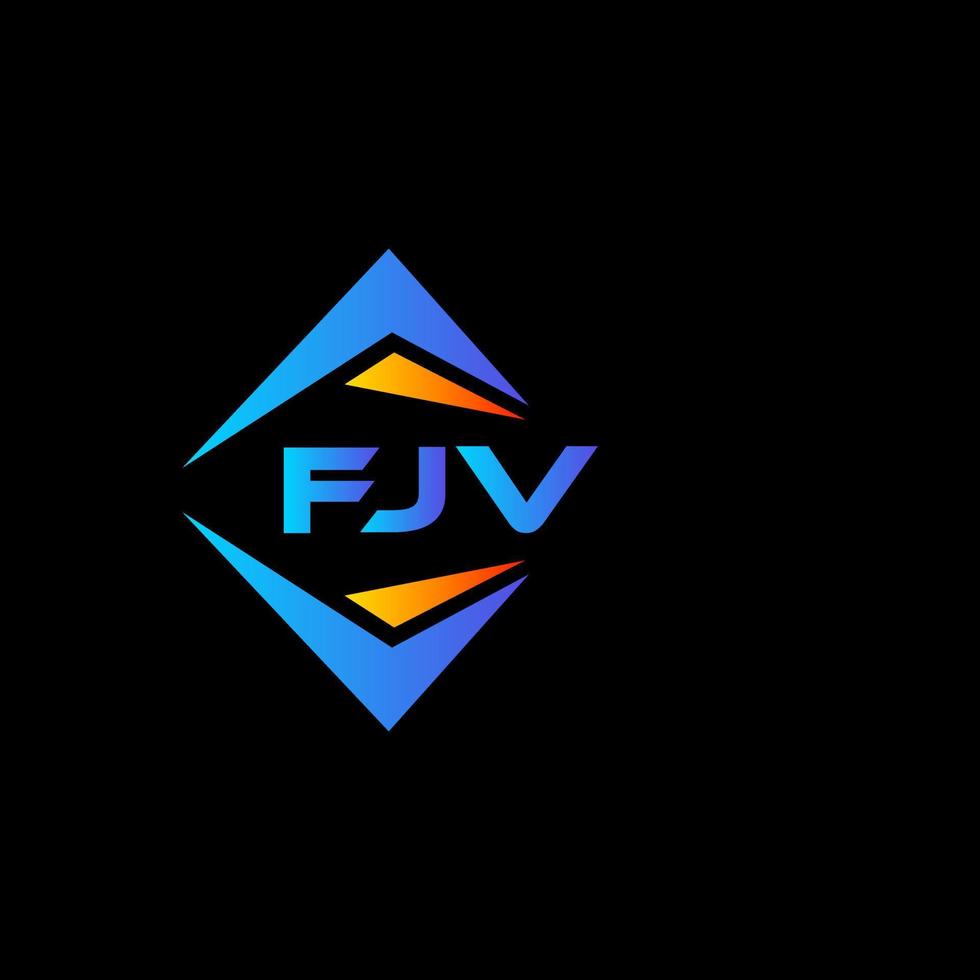 design de logotipo de tecnologia abstrata fjv em fundo branco. fjv conceito criativo do logotipo da carta inicial. vetor