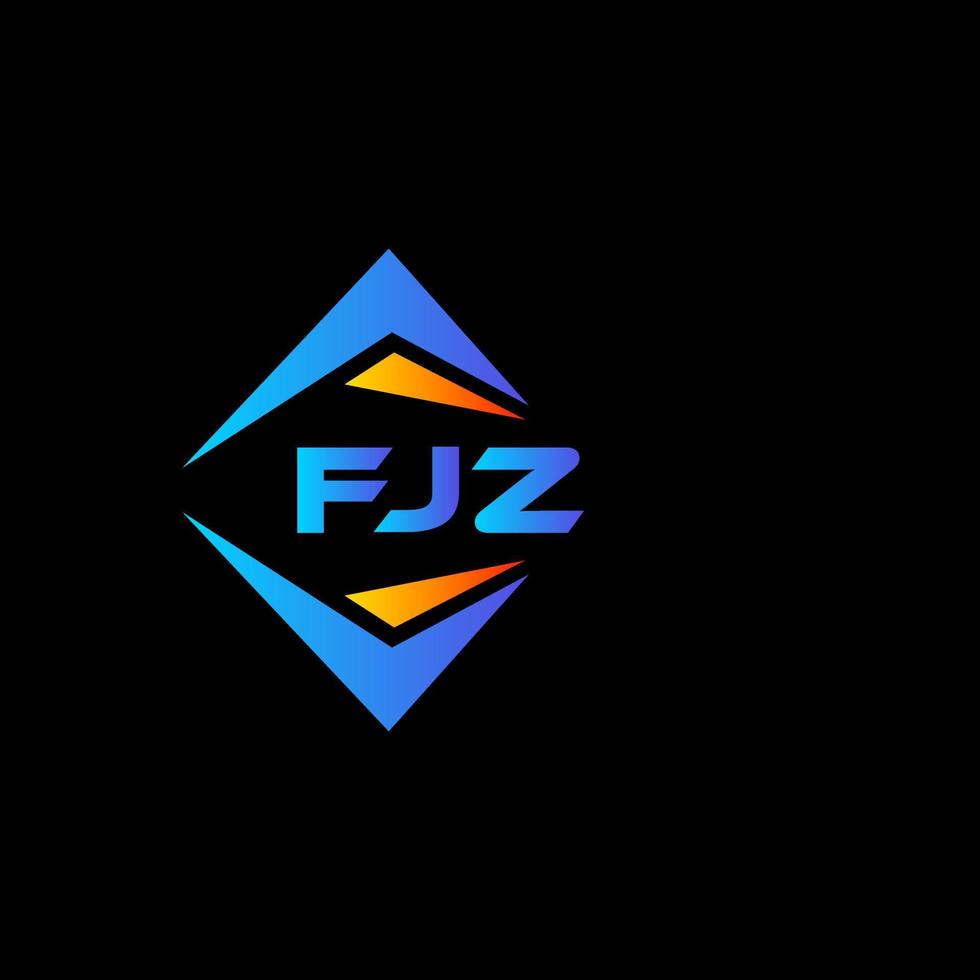 design de logotipo de tecnologia abstrata fjz em fundo branco. fjz conceito criativo do logotipo da carta inicial. vetor