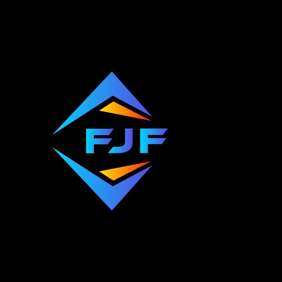 design de logotipo de tecnologia abstrata fjf em fundo branco. conceito criativo do logotipo da carta inicial fjf. vetor