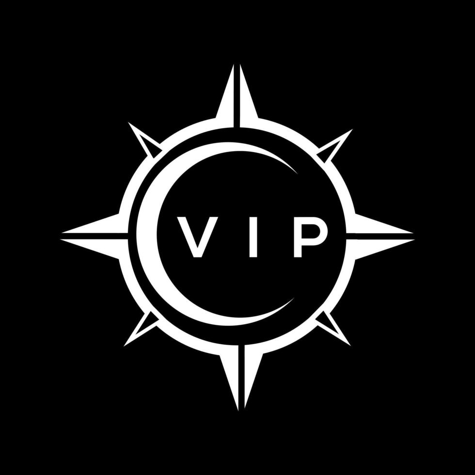 design de logotipo de tecnologia abstrata vip em fundo preto. conceito de logotipo de carta inicial criativa vip. vetor