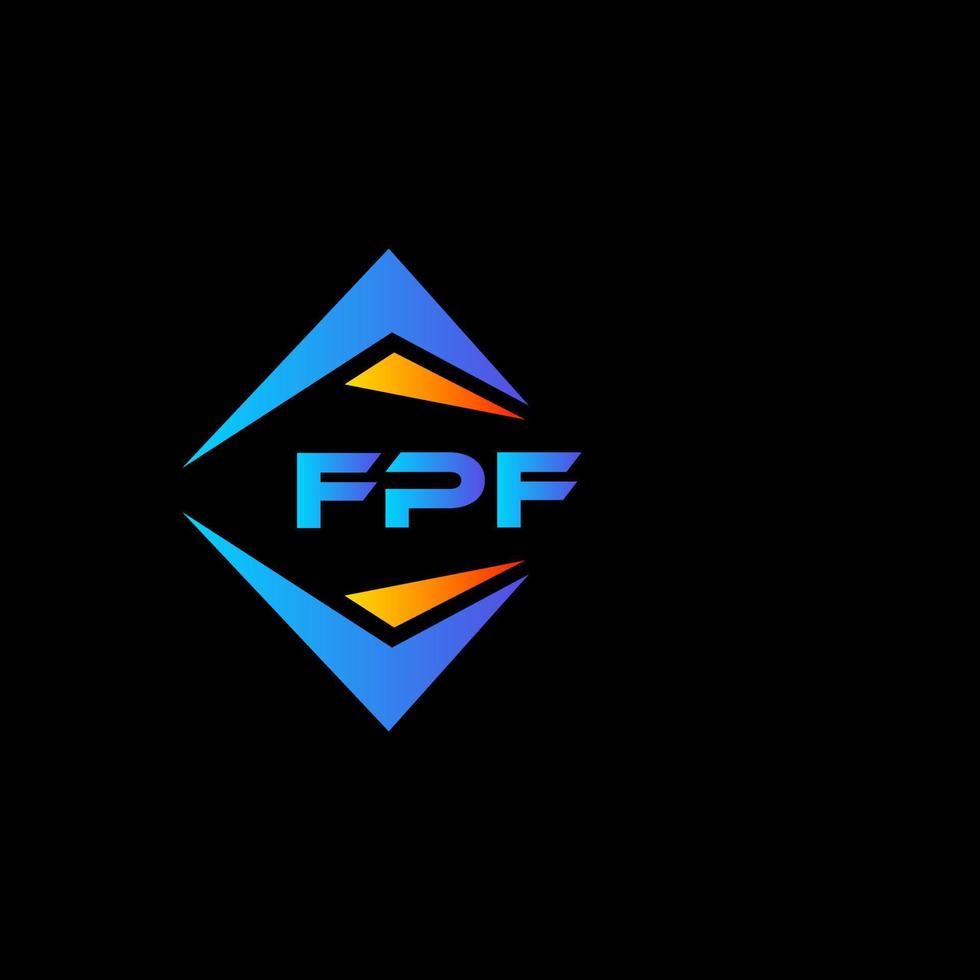 design de logotipo de tecnologia abstrata fpf em fundo preto. fpf conceito de logotipo de carta iniciais criativas. vetor