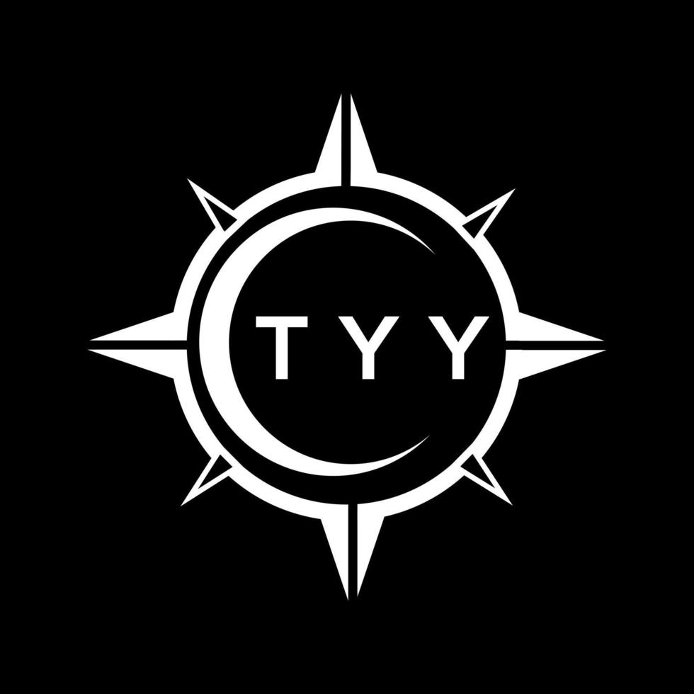 design de logotipo de tecnologia abstrata tyy em fundo preto. conceito criativo do logotipo da carta inicial tyy. vetor