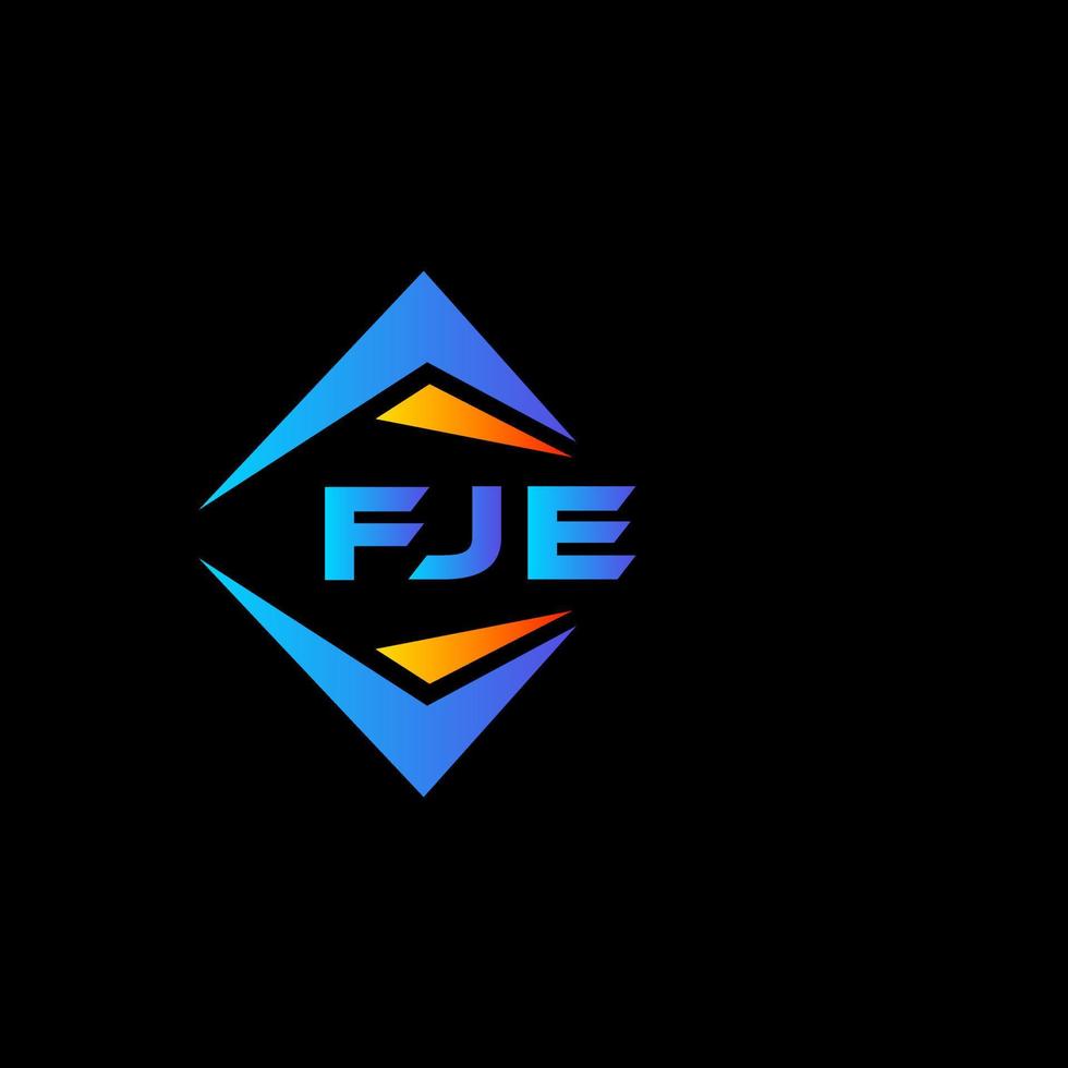 design de logotipo de tecnologia abstrata fje em fundo branco. fje conceito criativo do logotipo da carta inicial. vetor