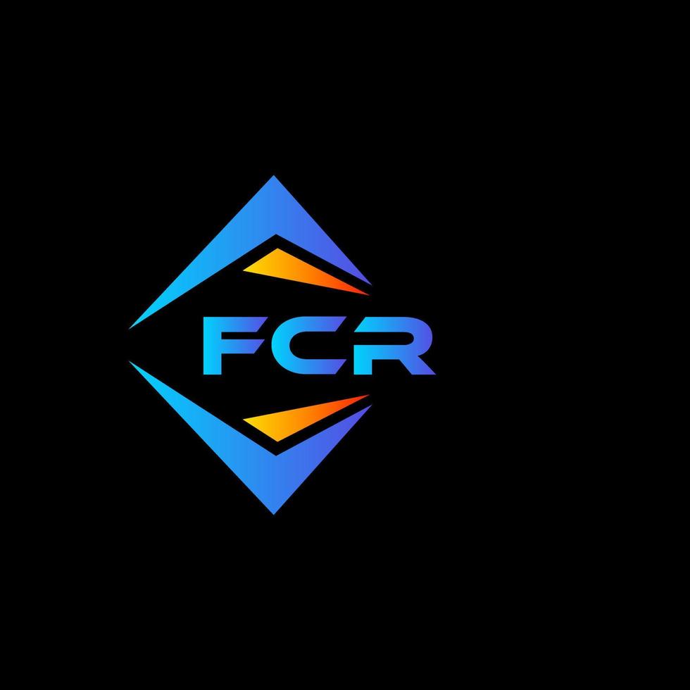 design de logotipo de tecnologia abstrata fcr em fundo branco. conceito criativo do logotipo da carta inicial fcr. vetor