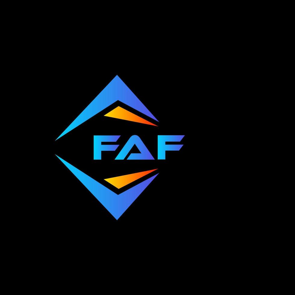 faf design de logotipo de tecnologia abstrata em fundo branco. conceito de logotipo de letra de iniciais criativas faf. vetor