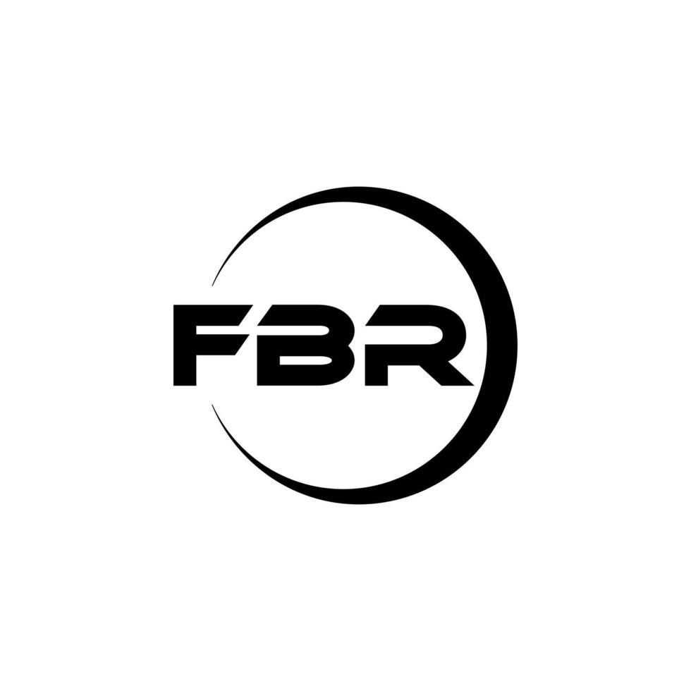 design de logotipo de carta fbr na ilustração. logotipo vetorial, desenhos de caligrafia para logotipo, pôster, convite, etc. vetor