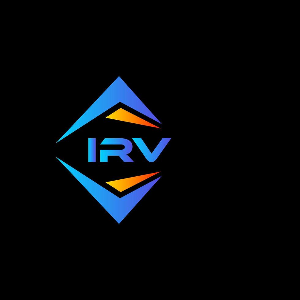 irv design de logotipo de tecnologia abstrata em fundo branco. irv conceito criativo do logotipo da carta inicial. vetor