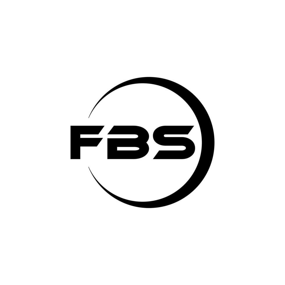 design de logotipo de carta fbs na ilustração. logotipo vetorial, desenhos de caligrafia para logotipo, pôster, convite, etc. vetor
