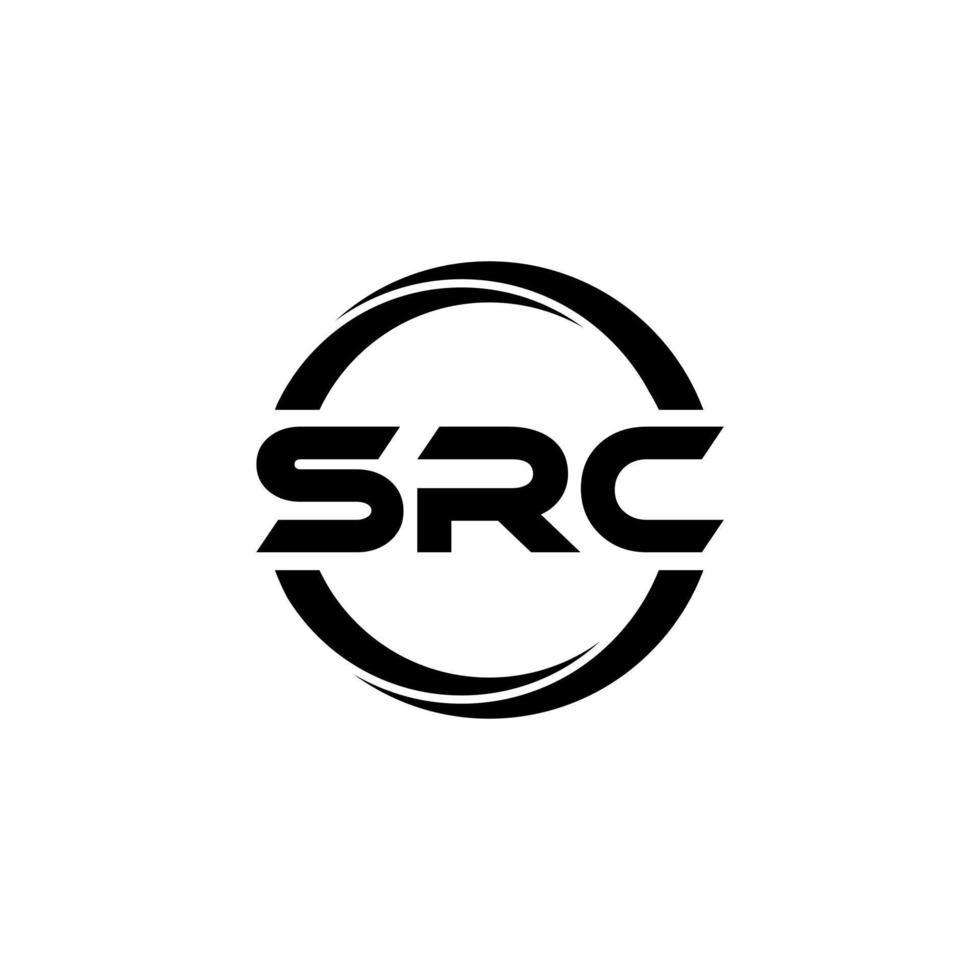 design de logotipo de carta src na ilustração. logotipo vetorial, desenhos de caligrafia para logotipo, pôster, convite, etc. vetor