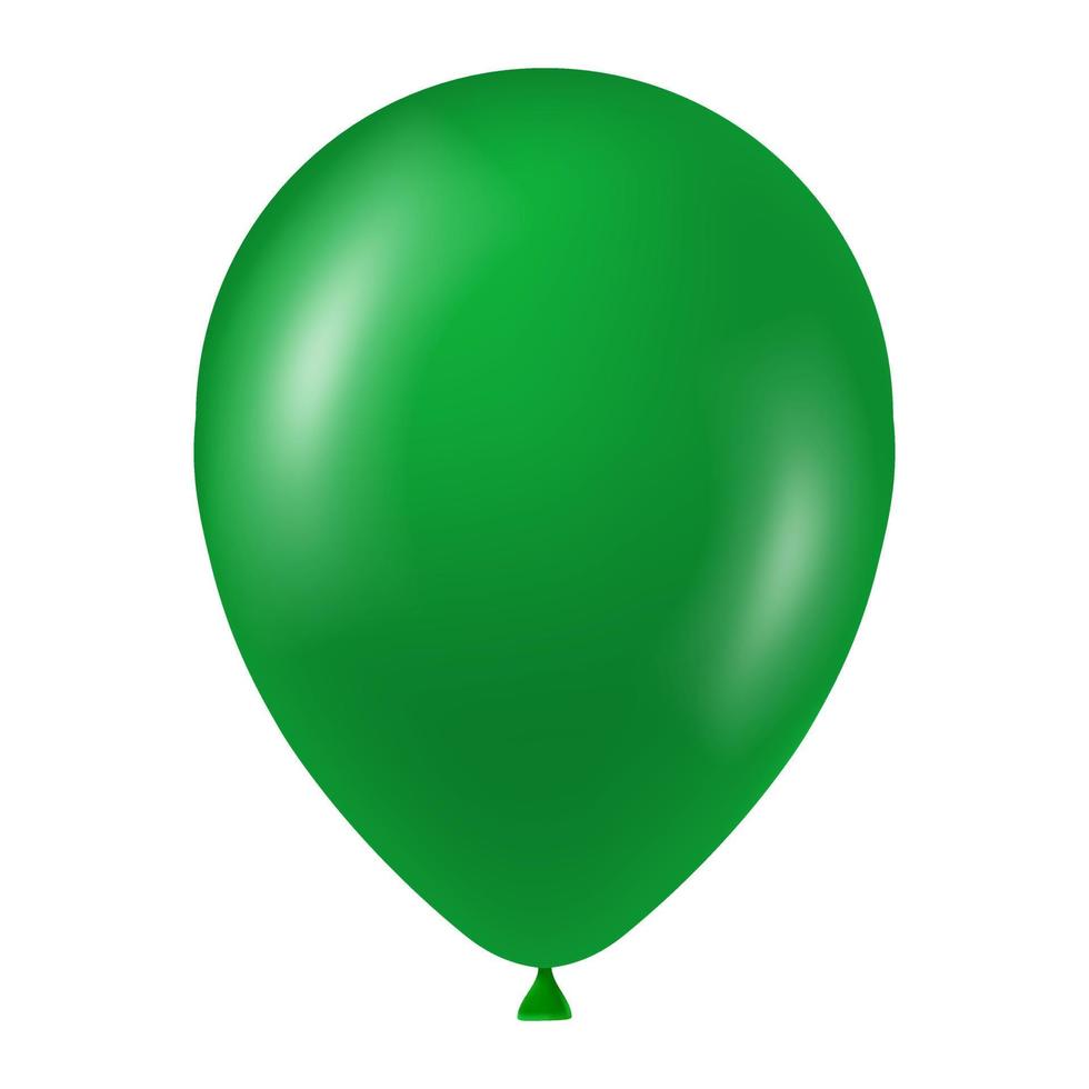 ilustração de balão verde para carnaval isolado no fundo branco vetor