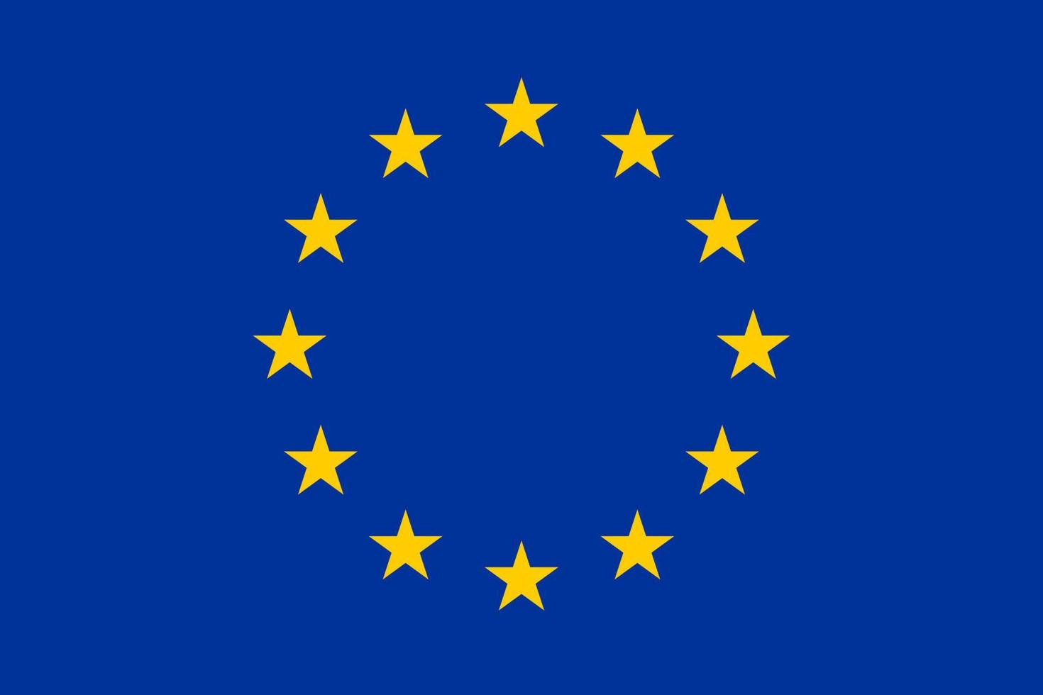 bandeira da união europeia com fundo azul e estrelas amarelas vetor