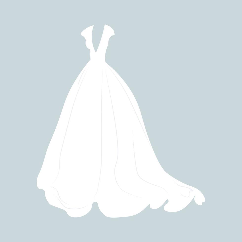 vestido branco elegante para noiva vetor