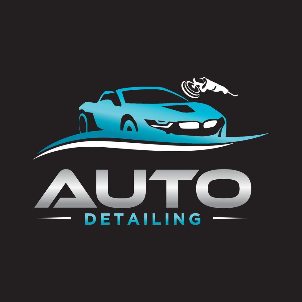 modelo de ilustração de design de logotipo de serviço de detalhamento de carro vetor