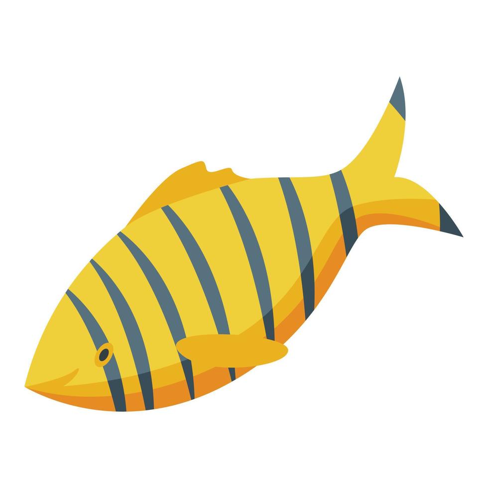 vetor isométrico do ícone dos peixes do oceano. animal marinho