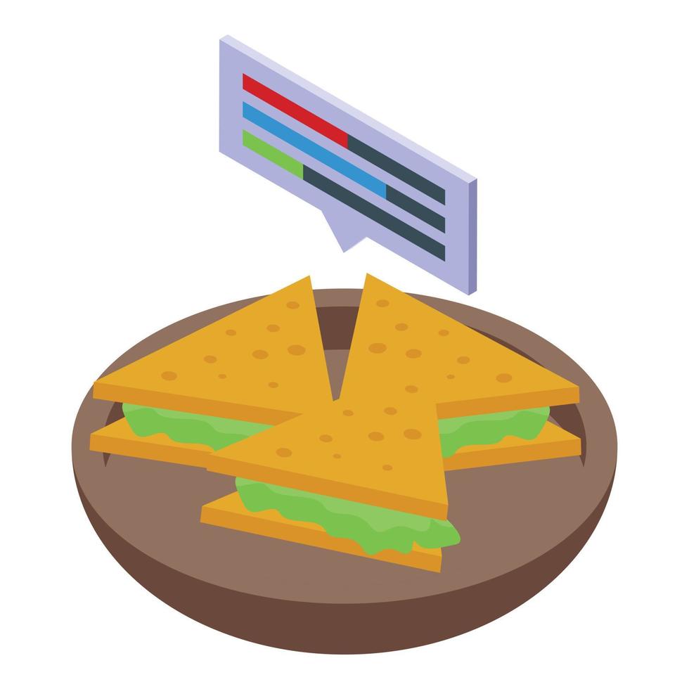 vetor isométrico de ícone de refeição de comida. crítico de segurança